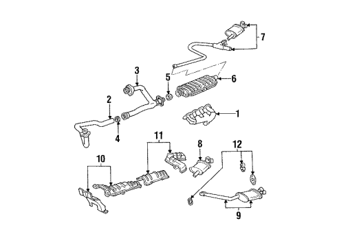 1994 Cadillac Seville Exhaust Components Diagram