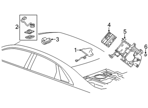 2020 Cadillac CT5 Communication System Components Diagram