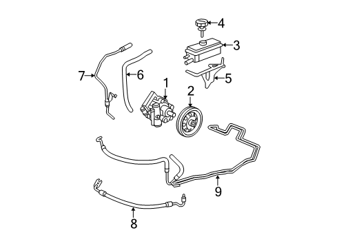 2008 Saturn Aura P/S Pump & Hoses Diagram 2 - Thumbnail