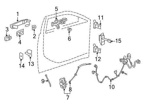 2011 Cadillac CTS Harness Assembly, Front Side Door Door Wiring Diagram for 20853773