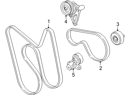 2008 Hummer H2 Belts & Pulleys, Maintenance Diagram