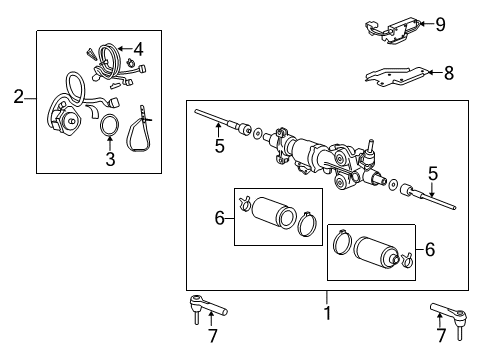 2012 Chevy Tahoe P/S Pump & Hoses, Steering Gear & Linkage Diagram