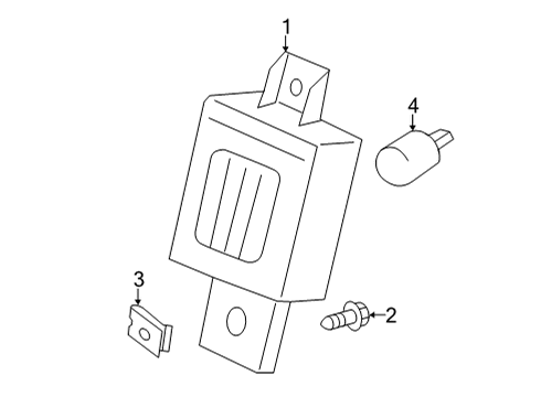 2023 GMC Sierra 2500 HD License Lamps Diagram