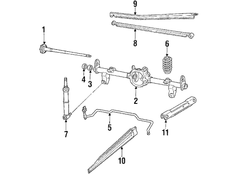 1991 Pontiac Firebird Caliper,Rear Brake Diagram for 10132832