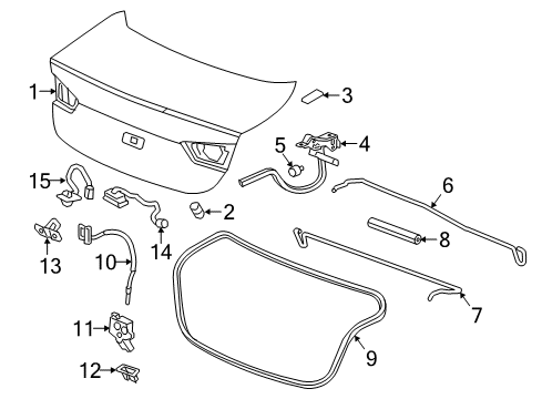 2016 Chevy Malibu Module Assembly, Parking Asst Control Diagram for 84013513