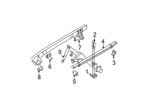 1998 GMC K2500 Rear Suspension Components, Stabilizer Bar Diagram 1 - Thumbnail