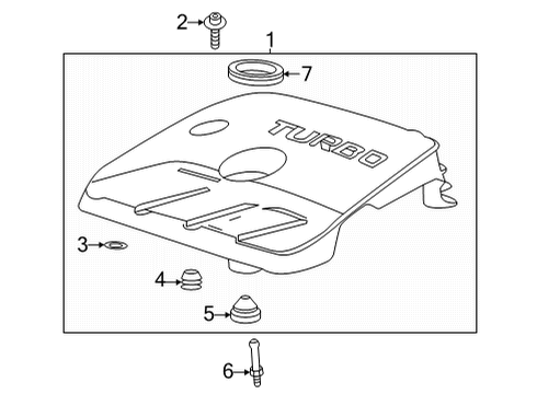 2020 Buick Encore GX Engine Appearance Cover Diagram