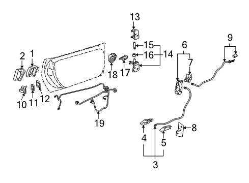 2008 Chevy Corvette Lock & Hardware Diagram