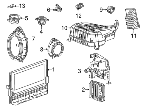 2023 GMC Hummer EV Pickup MICROPHONE ASM-COMN INTERFACE MDL Diagram for 85159978