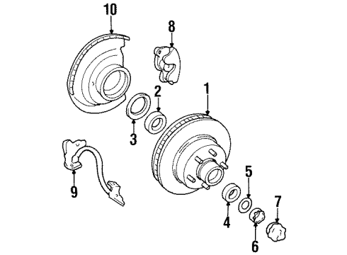 1990 GMC C1500 Front Brakes Diagram 1 - Thumbnail