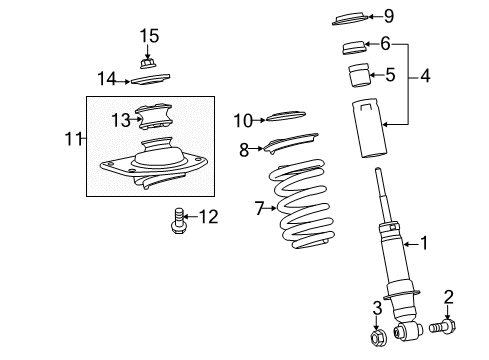 2014 Chevy Camaro Rear Spring Diagram for 22903663