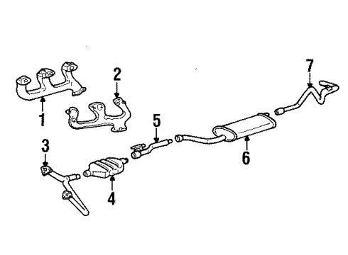 1990 GMC K2500 Exhaust Components, Exhaust Manifold Diagram 1 - Thumbnail