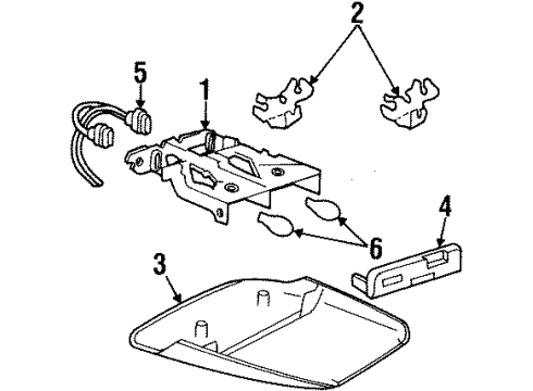 1997 Pontiac Grand Am Cover Assembly, High Mount Stop Lamp *Neutral)(Pai Diagram for 22646086