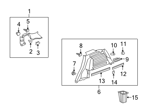 2009 Saturn Vue Compartment,Body Side Rear Stowage Diagram for 96818793