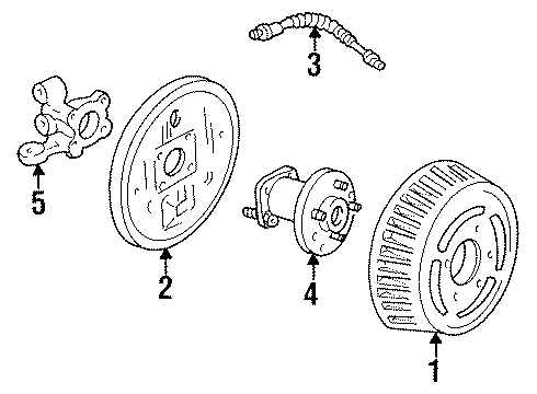 1997 Oldsmobile Regency Rear Brakes Diagram