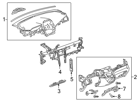 2017 Chevy Spark Panel, I/P Upr Tr *Black Diagram for 42676258