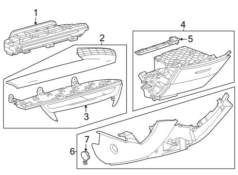 2024 Cadillac LYRIQ Cluster & Switches, Instrument Panel Diagram 1 - Thumbnail