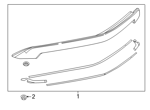 2016 Cadillac ATS Spoiler Assembly, Rear End *Service Primer Diagram for 84004068