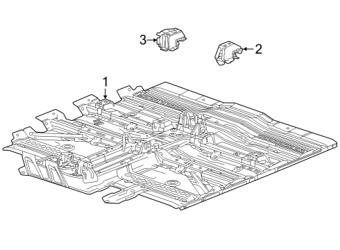 2023 Cadillac LYRIQ Floor & Rails Diagram