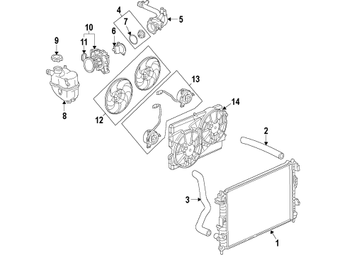 2012 Chevy Captiva Sport Cooling System, Radiator, Water Pump, Cooling Fan Diagram 5 - Thumbnail