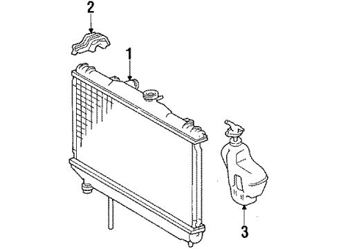 1985 Chevy Nova Radiator Assembly Diagram for 52467283