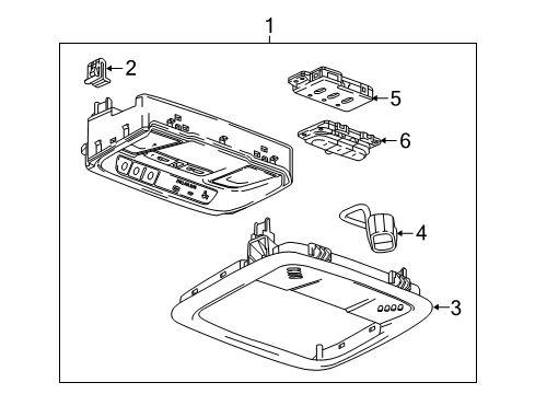 2017 Chevy Malibu Console Assembly, Rf *Gray R Diagram for 84439227