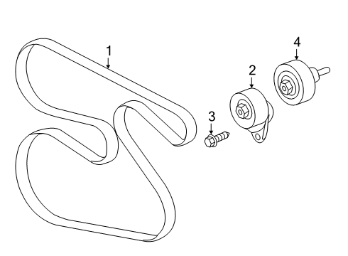 2020 Cadillac XT6 Belts & Pulleys, Maintenance Diagram