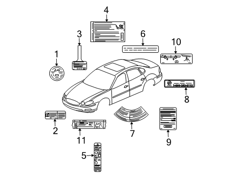 2006 Buick LaCrosse Information Labels Diagram