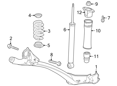 2021 Chevy Trailblazer Absorber Assembly, Rear Shk Diagram for 42757887