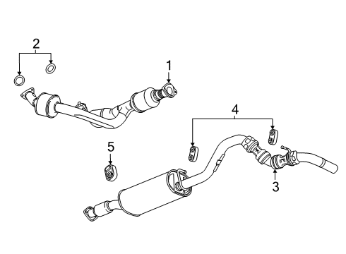 2023 GMC Savana 3500 Exhaust Components Diagram