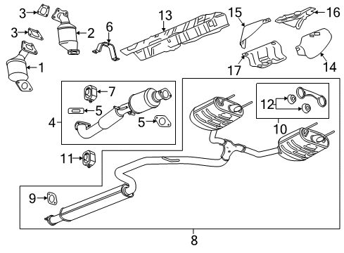 2015 Buick LaCrosse Exhaust Components Diagram