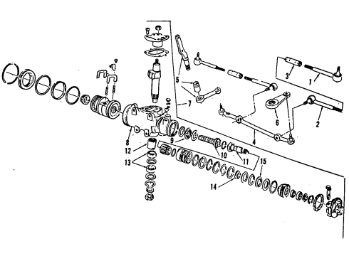 1987 Chevy El Camino P/S Pump & Hoses, Steering Gear & Linkage Diagram 1 - Thumbnail