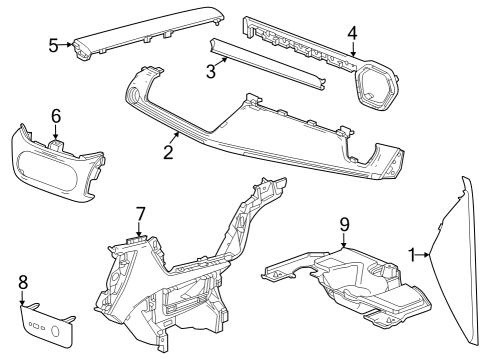 2024 Chevy Trailblazer Cluster & Switches, Instrument Panel Diagram