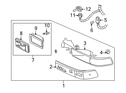 1999 Chevy S10 Park & Signal Lamps Diagram 1 - Thumbnail