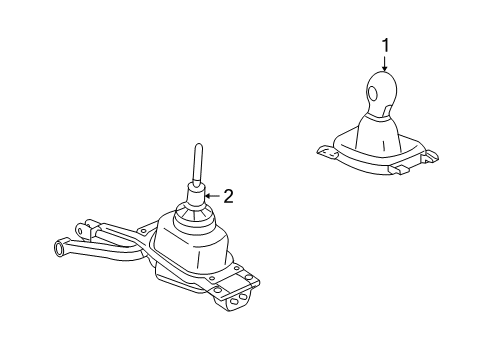 2013 Chevy Camaro Knob Assembly, Manual Transmission Control Lever (W/O Shift Pattern)*W9936 Diagram for 24261463