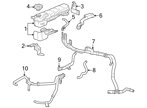 2024 Chevy Corvette HOSE ASM-RAD SURGE TK OTLT Diagram for 86824565