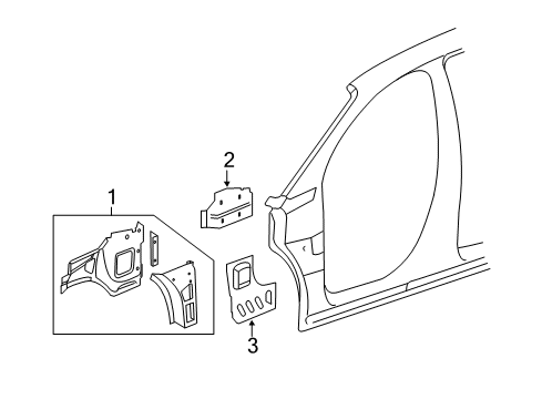 2014 Chevy Traverse Hinge Pillar Diagram