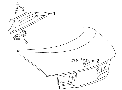 1995 Pontiac Sunfire High Mount Lamps Diagram 2 - Thumbnail