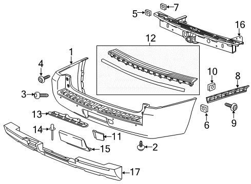 2017 Chevy Tahoe Rear Bumper Diagram