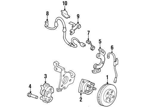 1995 Buick Riviera Bolt Kit,Front Brake Caliper Diagram for 18029832