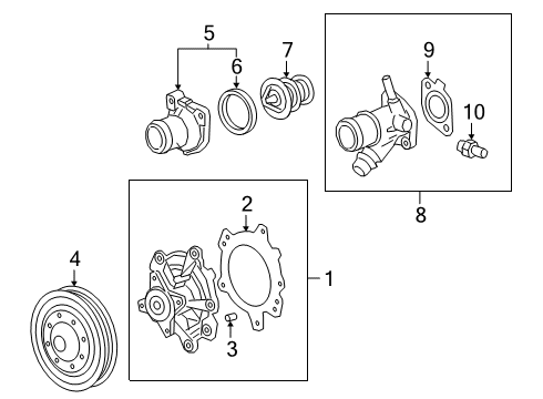 2019 Cadillac CT6 Pulley, W/Pmp Diagram for 12671045