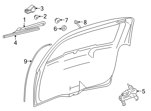 2006 Saturn Relay Hose, Rear Window Washer Pump Diagram for 15871539