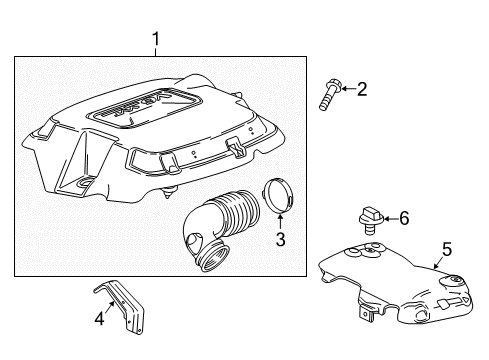 2016 GMC Canyon Engine Appearance Cover Diagram 3 - Thumbnail