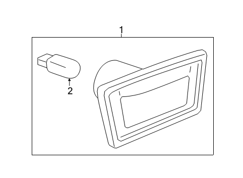 2019 Buick Cascada Lamp Assembly, Front Side Turn Signal Diagram for 13497995