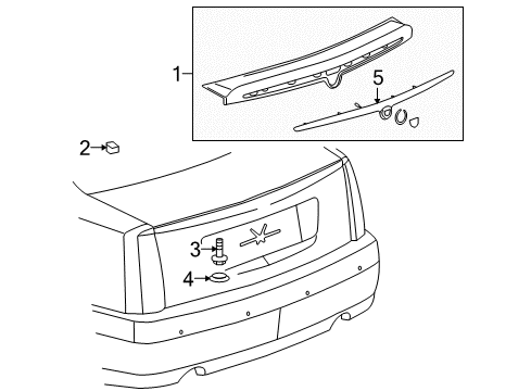 2006 Cadillac STS Rear Spoiler Diagram 2 - Thumbnail