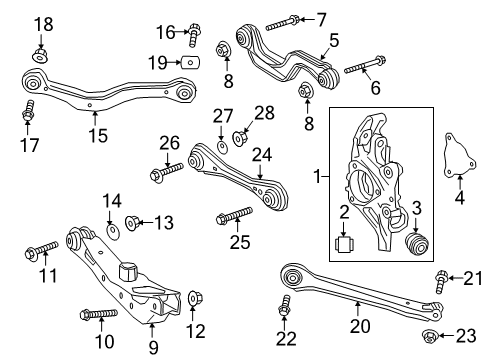 2022 Chevy Blazer Rear Suspension, Ride Control, Suspension Components Diagram 2 - Thumbnail