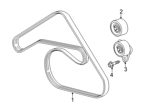 2017 Cadillac CTS Belts & Pulleys, Cooling Diagram 2 - Thumbnail