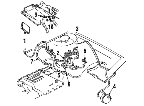 1994 Pontiac Grand Prix Cable Assembly, Cruise Control Servo Diagram for 10229127