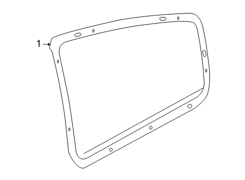 2003 Saturn Ion Window Asm,Rear Side Door Stationary Diagram for 22720225