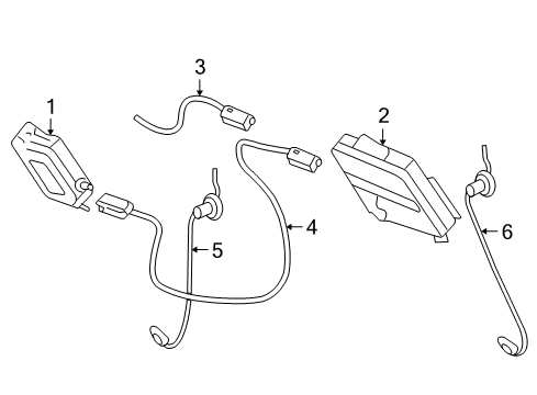 2012 Chevy Corvette Cable Assembly, Roof Accessory Radio Antenna Diagram for 10324020